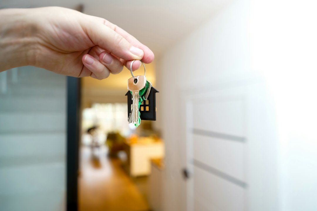 House keys in a bright renovated home